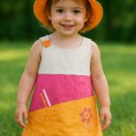 Sinsay Baby Girl's Colorblock Sleeveless Dress With Floral Print