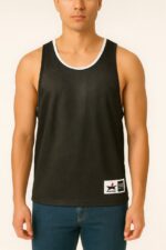 Men’s Athletic Mesh Tank Top – Black - Image 3