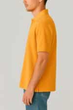 MENS POLO T-SHIRT HALF SLEEVE (ORANGE - Image 2